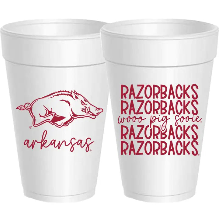 Foam Cups - Arkansas Razorbacks