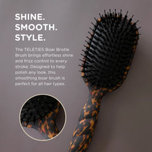 Load image into Gallery viewer, Teleties Boar Bristle Hair Brush | Tortoise
