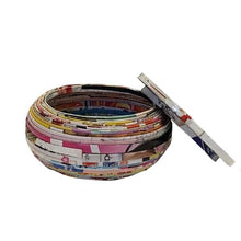 Load image into Gallery viewer, Recycled Paper Trinket Bowl with Lid
