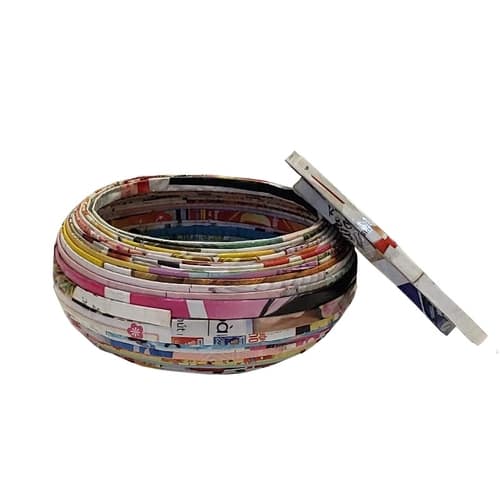 Recycled Paper Trinket Bowl with Lid