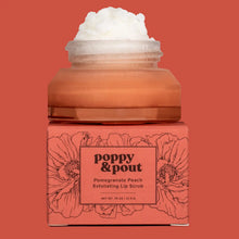 Load image into Gallery viewer, Poppy &amp; Pout Lip Scrub, Pomegranate Peach
