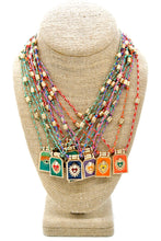 Load image into Gallery viewer, Enamel Heart Cord Necklace

