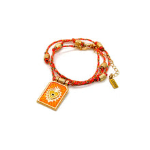 Load image into Gallery viewer, Enamel Heart Cord Necklace
