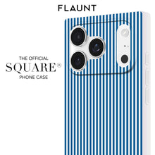 Load image into Gallery viewer, FLAUNT Blue &amp; White Oxford Stripe MagSafe iPhone Case
