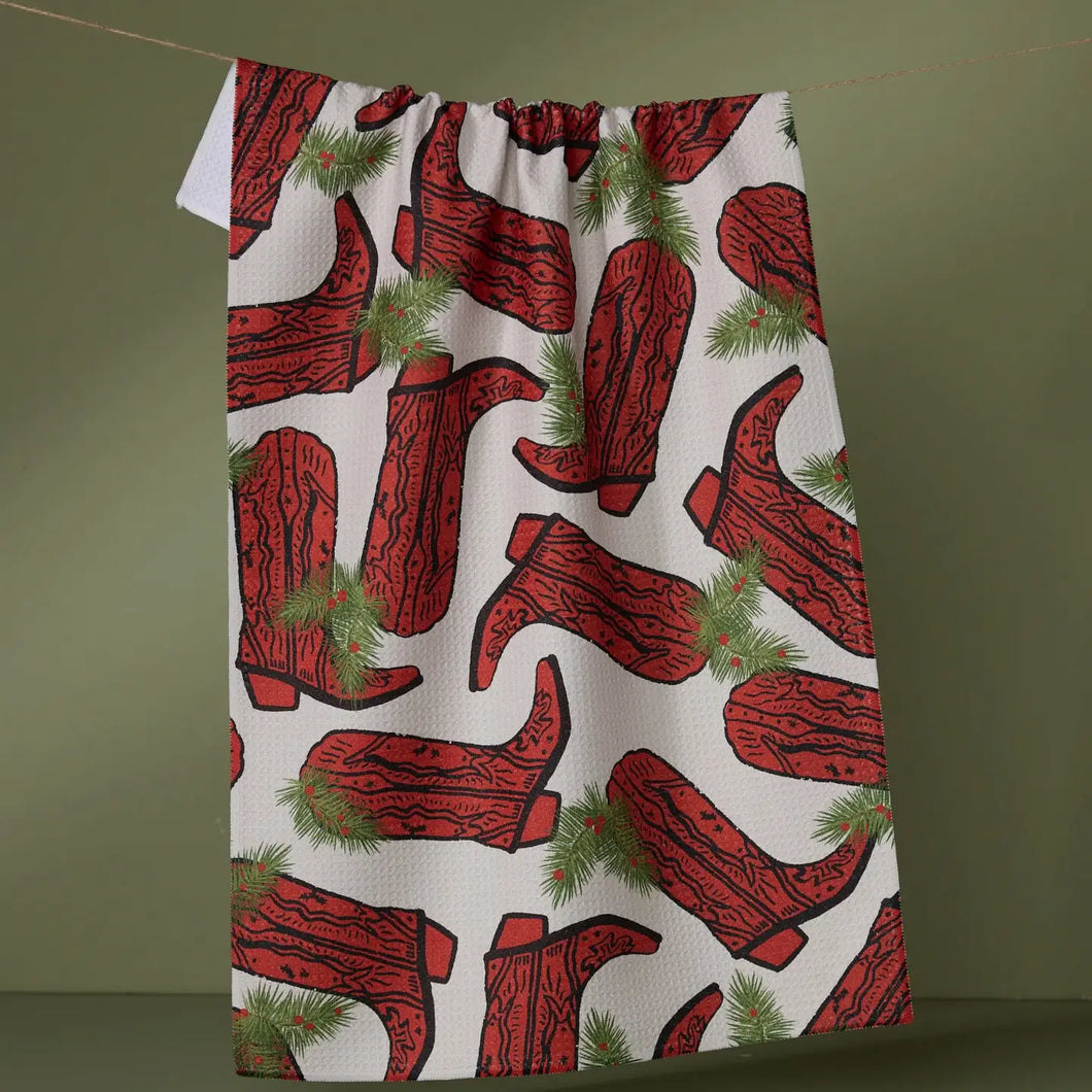 Geometry Tea Towel - Rodeo Red