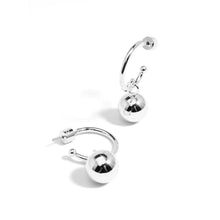Load image into Gallery viewer, Single Ball Hoop Earring
