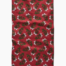 Load image into Gallery viewer, Geometry Tea Towel - Christmas Berry Bow
