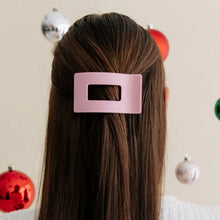 Load image into Gallery viewer, TELETIES Flat Rectangle Hair Clip - Merry Pinkmas
