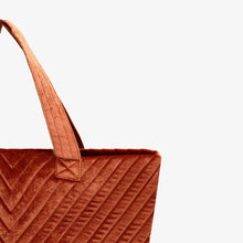 Load image into Gallery viewer, Aerin Velvet Tote Bag - Rust
