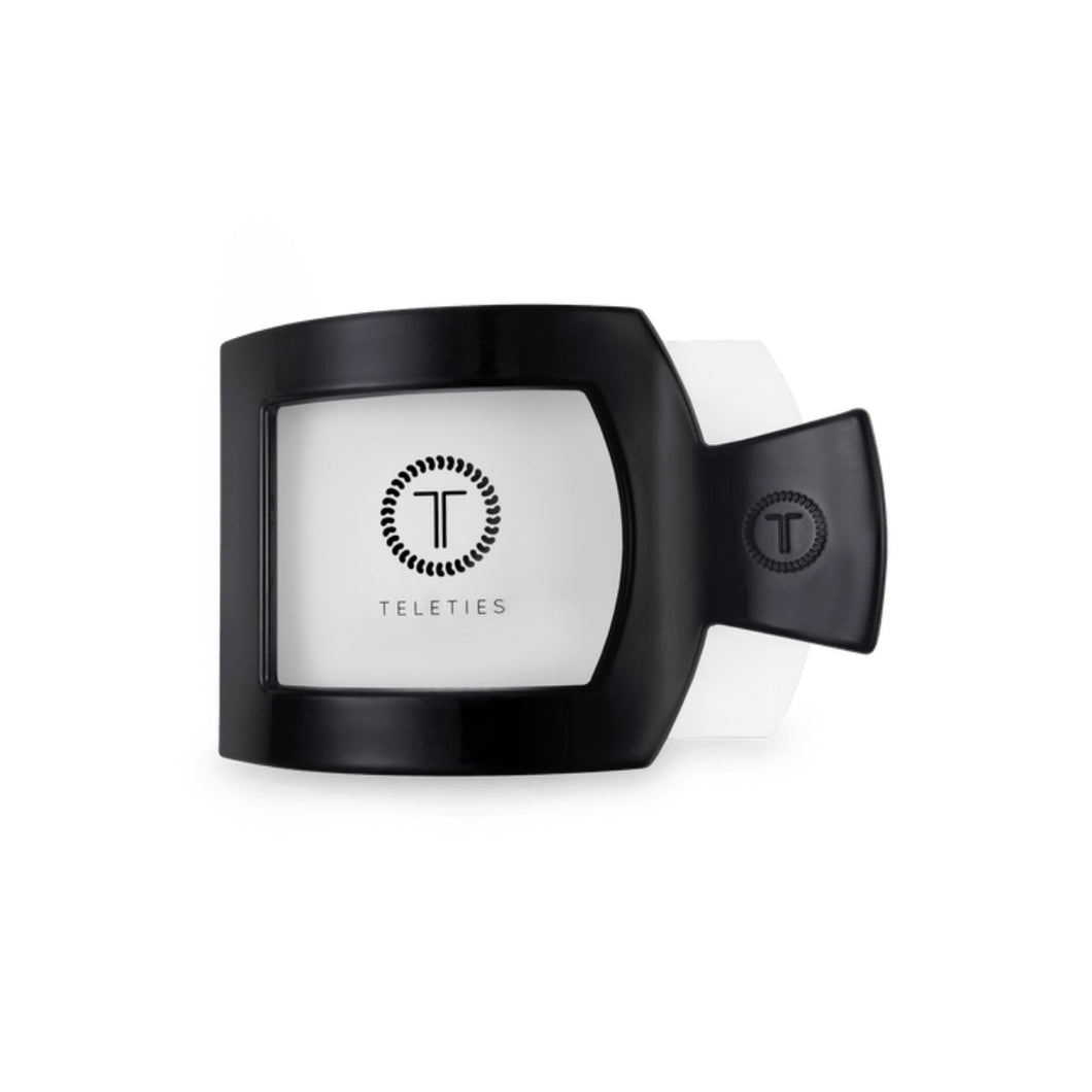 TELETIES Jet Black Flat Square Hair Clip