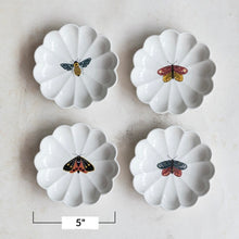 Load image into Gallery viewer, Stoneware Fluted Trinket Dish w/ Insect, 4 Styles
