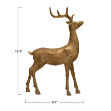 Load image into Gallery viewer, Gold Resin Deer - Standing
