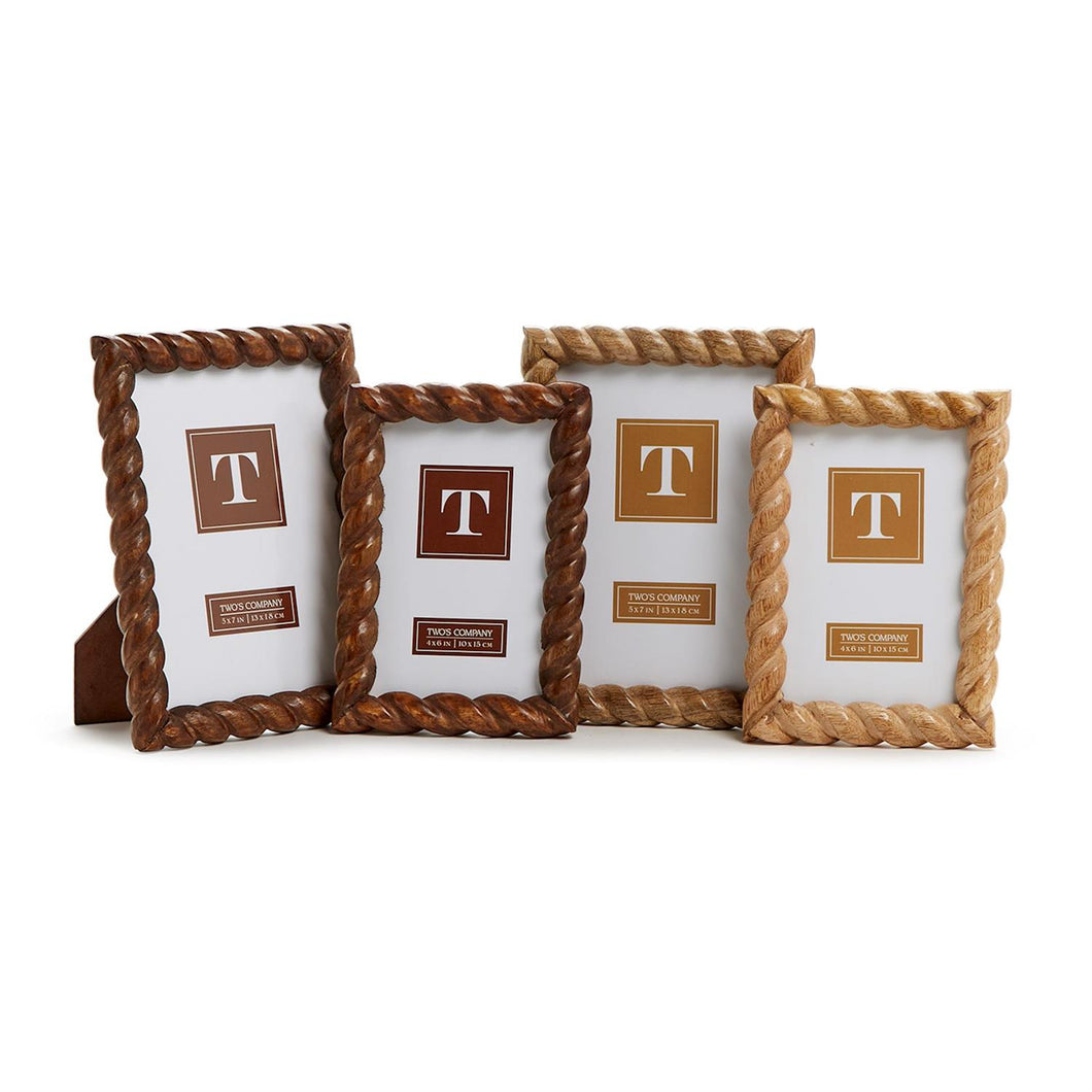 Picture Frame - Hand-Carved Twist Photo Frame