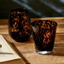 Load image into Gallery viewer, Tortoise Print Stemless Wine Glass - Set of 4
