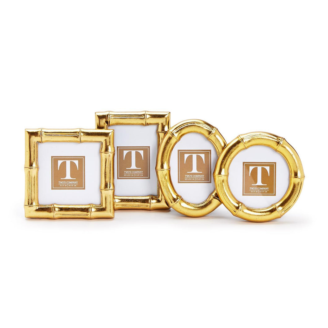 Gold Faux Bamboo Photo Frames