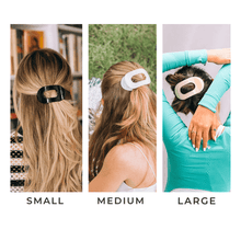 Load image into Gallery viewer, TELETIES Coconut White Flat Round Hair Clip
