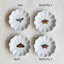 Load image into Gallery viewer, Stoneware Fluted Trinket Dish w/ Insect, 4 Styles
