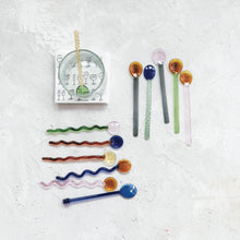 Load image into Gallery viewer, Handmade Glass Spoons in Kraft Box, Set of 6, 2 Styles
