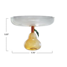 Load image into Gallery viewer, Glass Pedestal w/ Pear Shaped Base
