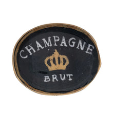 Load image into Gallery viewer, Enameled Metal Tray with Gold Edge
