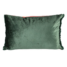 Load image into Gallery viewer, Cotton Blend Velvet Printed Lumbar Pillow w/ Fringe
