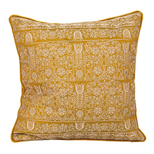 Load image into Gallery viewer, Chartreuse Cotton Velvet Square Embroidered Pillow
