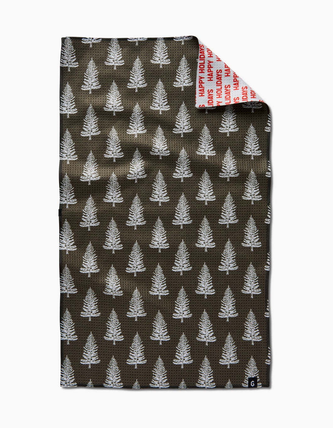 Geometry Double Sided Tea Towel - Happy Holidays