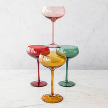 Load image into Gallery viewer, Holiday Cheer Stemmed Champagne/Coupe Glass
