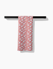 Load image into Gallery viewer, Geometry Double Sided Tea Towel - Happy Holidays
