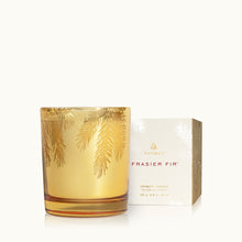 Load image into Gallery viewer, Thymes Frasier Fir Gilded Gold Poured Candle

