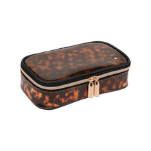 Load image into Gallery viewer, Stephanie Johnson - Miami Clearly Tortoise Claire Medium Makeup Case
