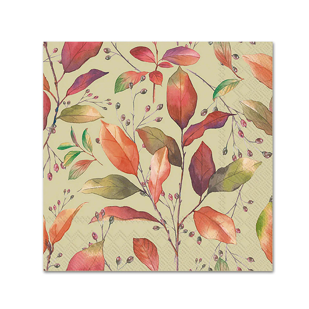 Beverage Napkins - Colorful Autumn Fall