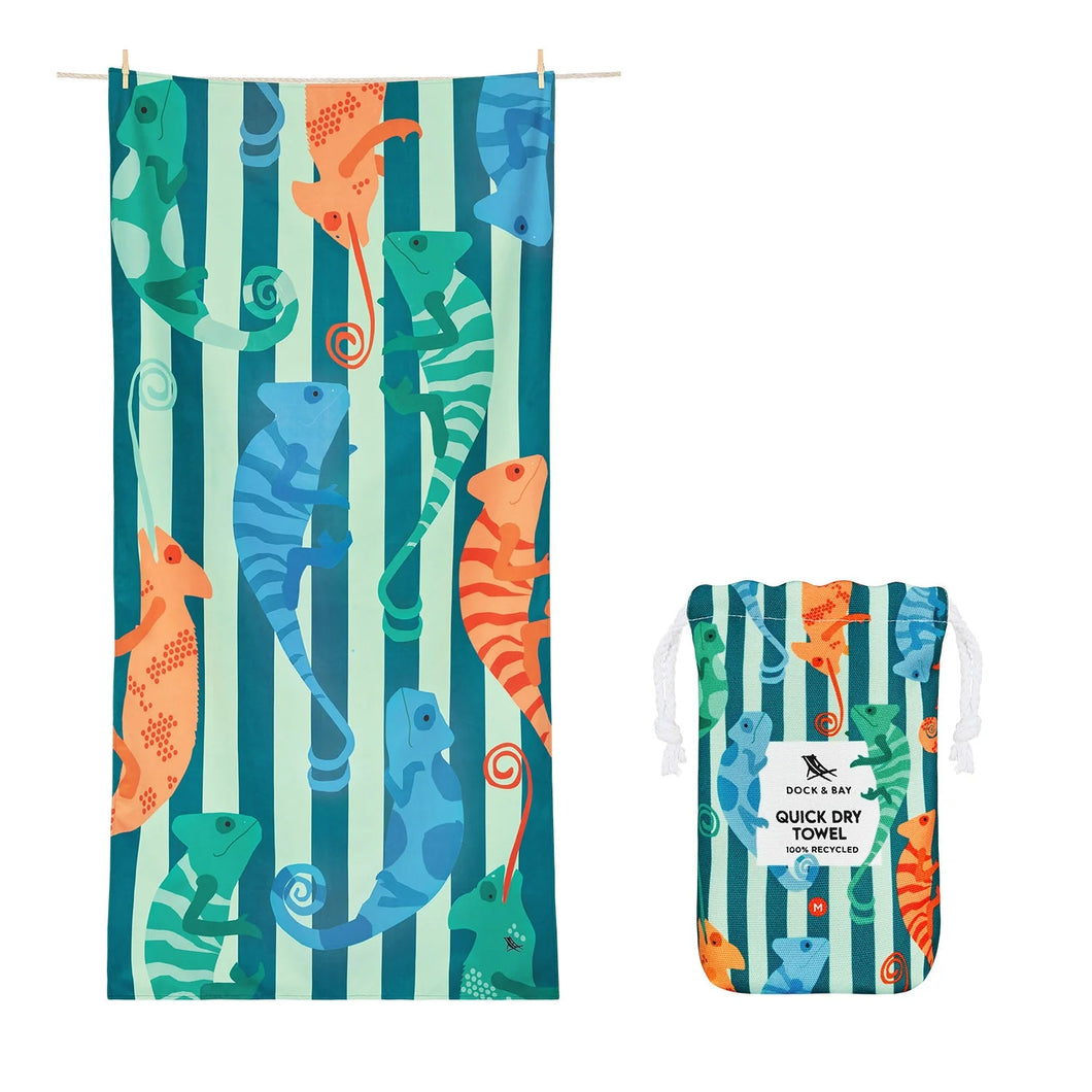 Dock & Bay Kids Quick Dry Beach Towel - Karma Chameleon