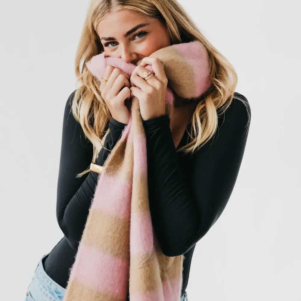 Scarf - Stevie Striped Tassel Scarf
