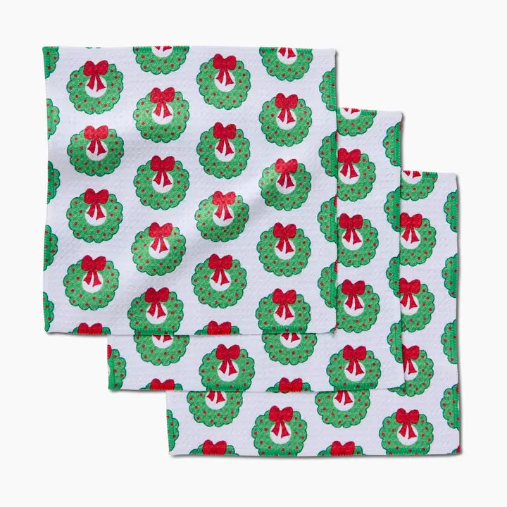 Geometry Dishcloth Set - Wreath Wishes