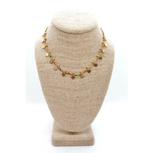 Load image into Gallery viewer, Museum Style 24K Gold Plate Short Necklace with Stones
