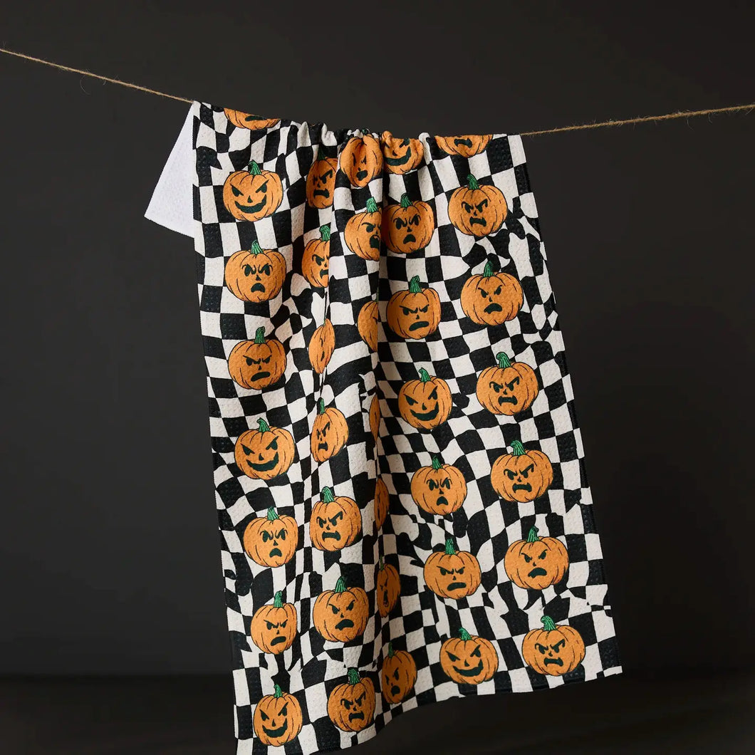 Geometry Tea Towel - Sinister Jack O's