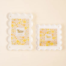 Load image into Gallery viewer, Picture Frame - Square Scalloped Acrylic Frame | White
