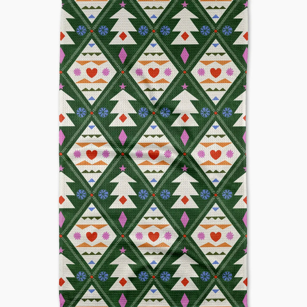Geometry Tea Towel - Nordic Christmas