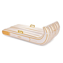 Load image into Gallery viewer, FUNBOY Toboggan Snow Sled - White &amp; Gold
