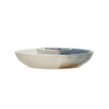 Load image into Gallery viewer, Hand-Painted Stoneware Chip and Dip Dish

