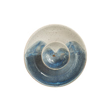 Load image into Gallery viewer, Hand-Painted Stoneware Chip and Dip Dish

