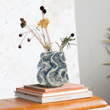 Load image into Gallery viewer, Textured Stoneware Organic Shaped Vase
