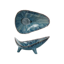 Load image into Gallery viewer, Stoneware Footed Organic Shaped Bowl

