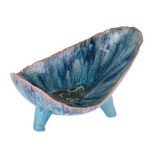 Load image into Gallery viewer, Stoneware Footed Organic Shaped Bowl
