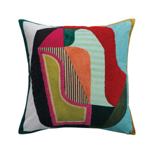 Load image into Gallery viewer, Velvet Printed Pillow w/ Abstract Design
