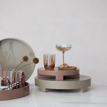 Load image into Gallery viewer, Iridescent Martini Glass - Amber &amp; Green
