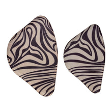 Load image into Gallery viewer, Enameled Metal Trays w/ Striped Design &amp; Gold Edge
