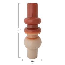 Load image into Gallery viewer, Enameled Metal Vase, Rust &amp; Nude Color Ombre
