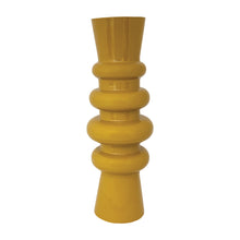 Load image into Gallery viewer, Enameled Metal Vase, Mustard Color
